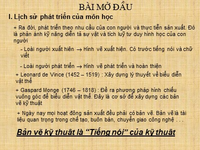 Bài giảng Vẽ kỹ thuật xây dựng - Chương I+II