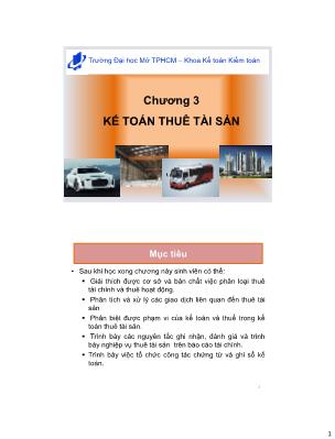Bài giảng Kế toán tài chính 2 - Chương 3: Kế toán thuê tài sản - Nguyễn Hoàng Phi Nam