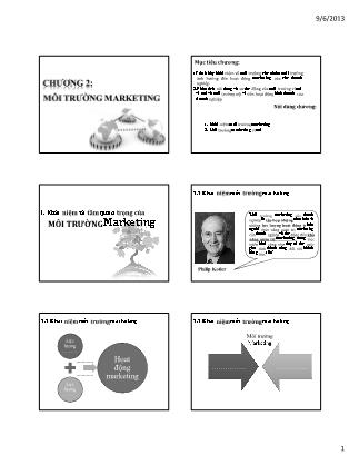 Bài giảng Marketing căn bản - Chương 2: Môi trường Marketing (Mới)