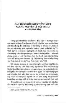 Cấu trúc điều kiện tiếng Việt và các nguyên lý hội thoại