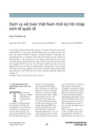 Dịch vụ kế toán Việt Nam thời kỳ hội nhập kinh tế quốc tế