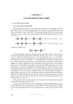 Giáo trình Mô hình số trong động lực biển - Chương 3: Các mô hình số hai chiều - Nguyễn Thọ Sáo