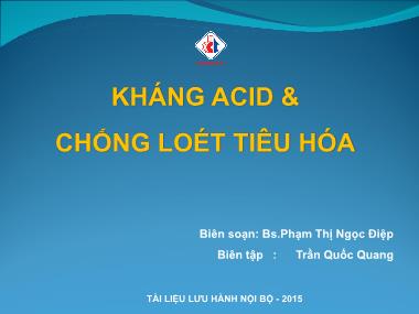 Kháng acid & Chống loét tiêu hóa - Phạm Thị Ngọc Điệp