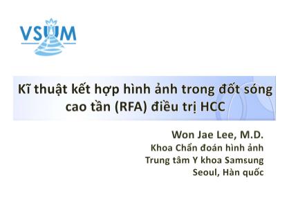 Kỹ thuật kết hợp hình ảnh trong đốt sóng cao tần (RFA) điều trị HCC