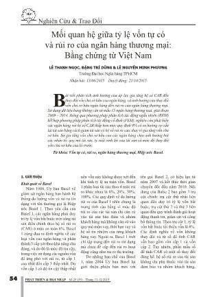 Mối quan hệ giữa tỷ lệ vốn tự có và rủi ro của ngân hàng thương mại: Bằng chứng từ Việt Nam