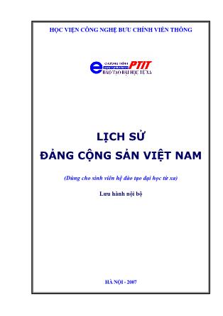 Bài giảng Lịch sử Đảng Cộng sản Việt Nam - Trần Thị Minh Tuyết