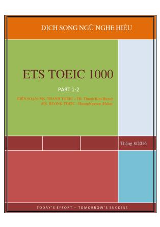 ETS TOEIC 1000 - Part 1-2