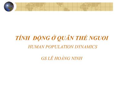 Tính động ở quần thể người - Lê Hoàng Ninh