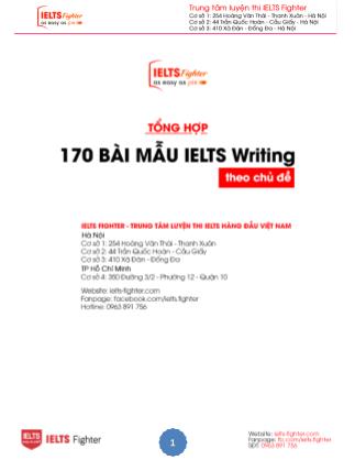 Tổng hợp 170 bài mẫu IELTS Writing