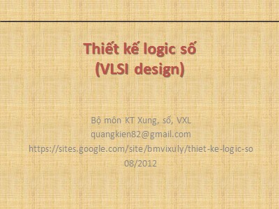 Bài giảng Thiết kế logic số - Chương II: Ngôn ngữ VHDL (Phần 5)