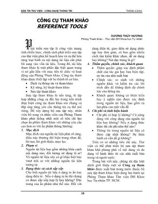 Công cụ tham khảo Reference Tools