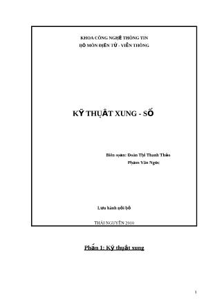 Giáo trình Kỹ thuật xung - số