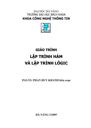 Giáo trình Lập trình hàm và lập trình Lôgic (Phần 1)