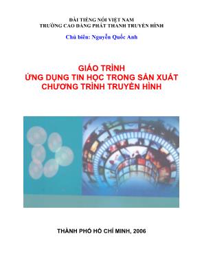 Giáo trình Ứng dụng tin học trong sản xuất chương trình truyền hình