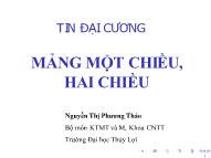 Bài giảng Tin đại cương - Bài 7: Mảng một chiều, hai chiều - Nguyễn Thị Phương Thảo