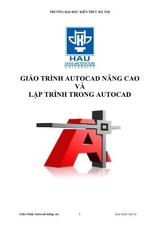 Giáo trình Autocad nâng cao và lập trình trong Autocad