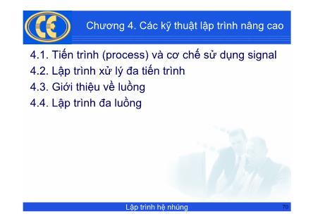 Bài giảng Lập trình hệ nhúng - Chương 4: Các kỹ thuật lập trình nâng cao - Phạm Văn Thuận