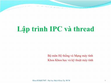 Bài giảng Lập trình IPC và thread