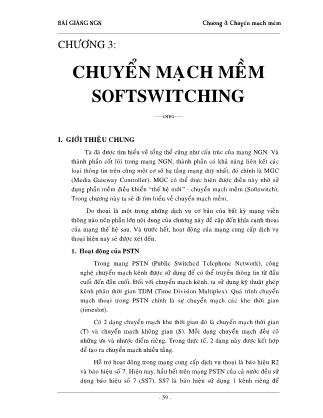 Bài giảng Mạng NGN - Chương 3: Chuyển mạch mềm Softswitching