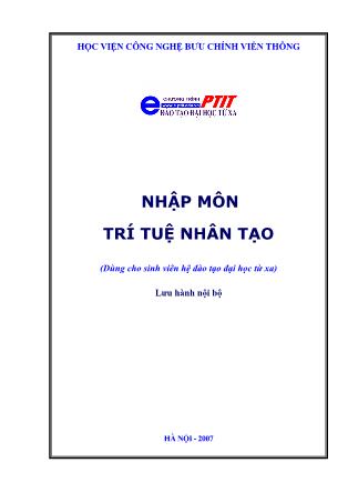 Bài giảng Nhập môn trí tuệ nhân tạo - Nguyễn Quang Hoan