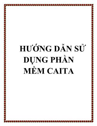 Giáo trình Hướng dẫn sử dụng phần mềm CAITA