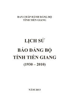 Lịch sử báo Đảng bộ tỉnh Tiền Giang (1930-2010) (Phần 1)